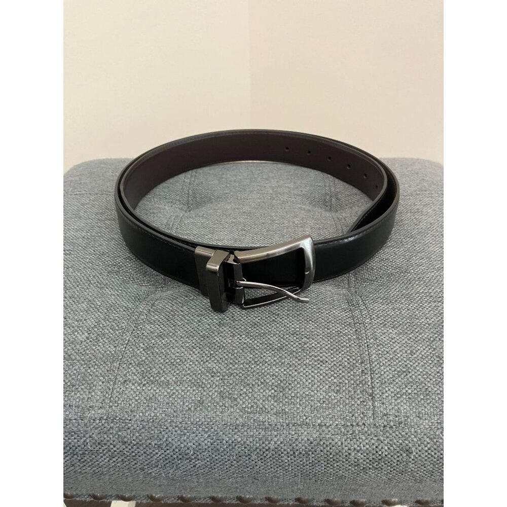 JCP Reversible Synthetic Leather Belt Black Brown